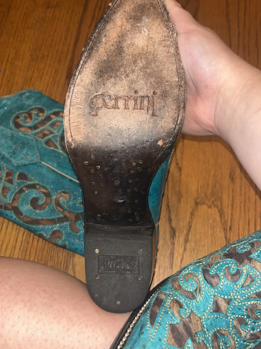Women's Turquoise Western Embroidered Cowgirl Boots